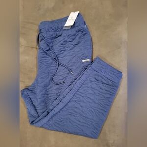 NWT 2X Nine West Blue Quilted Joggers